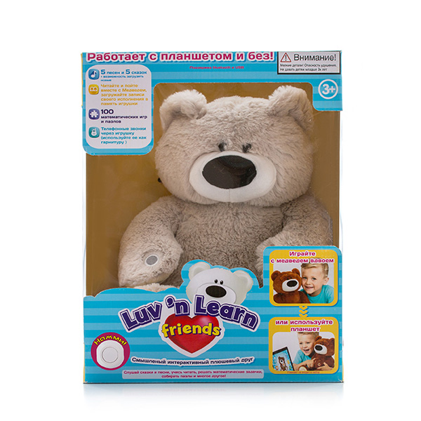 Игрушка из серии Luv'n Learn - Интерактивный медведь, белый  